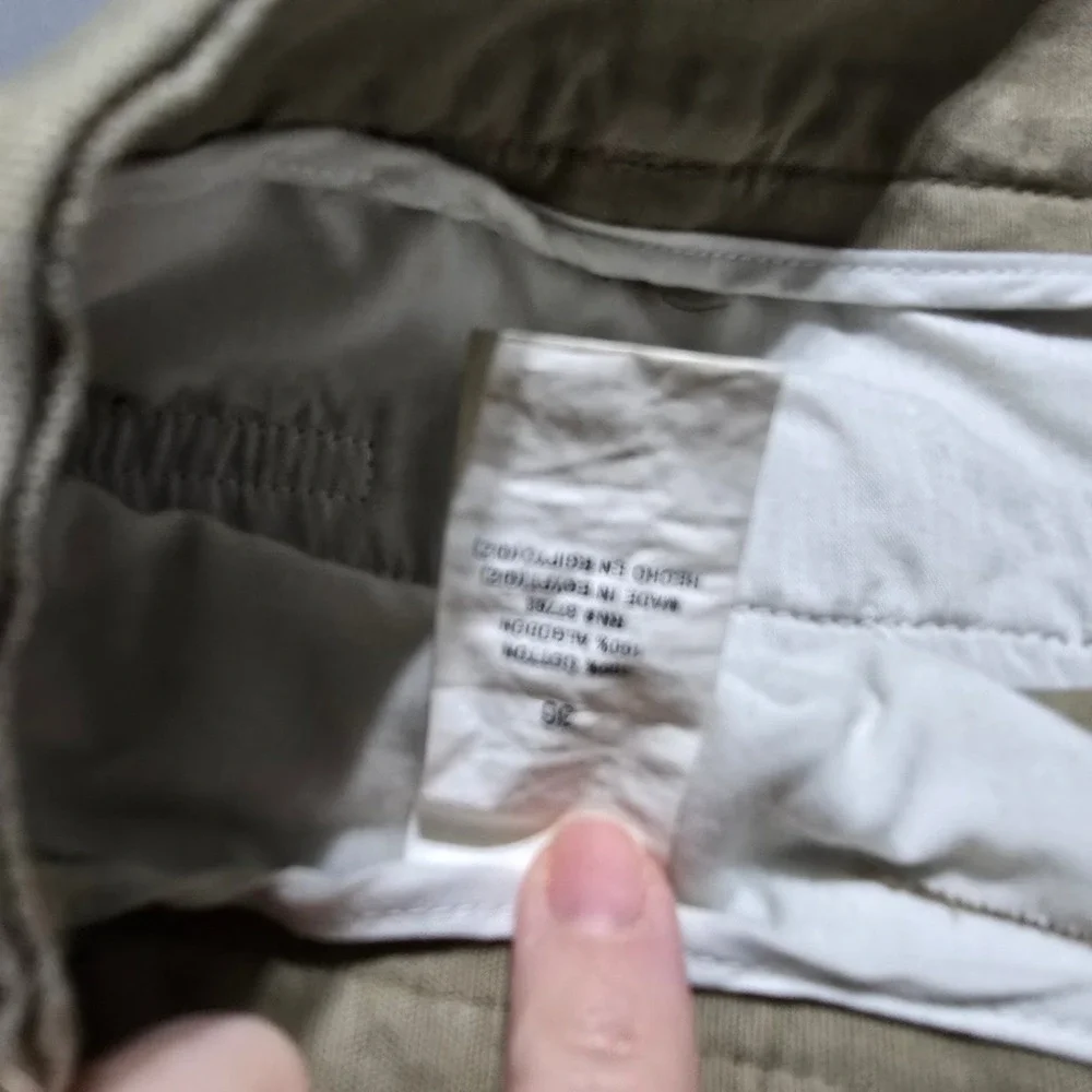 Perry Ellis America Cargo Shorts Mens 34 Khaki Tan Cotton Utility Pockets